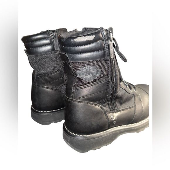 NWOT Harley-Davidson Men\'s Boxbury Military Zippers Black Men\'s Lace-Boots 10.5 main image 13